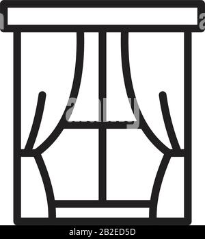Window icon template black color editable. Window icon symbol Flat vector illustration for graphic and web design. Stock Vector