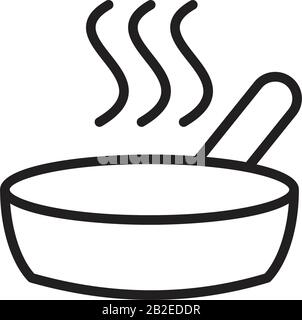 Frying pan icon template black color editable. Frying pan icon symbol Flat vector illustration for graphic and web design. Stock Vector