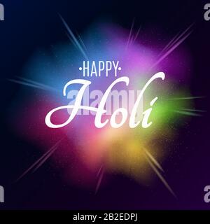 Holi festival of colors. Explosion of colors. Festive background. Multicolor spray. Colorful fog dust. Vector illustration. EPS 10 Stock Vector