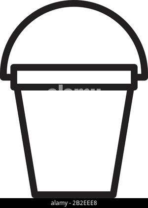 Bucket icon template black color editable. Bucket icon symbol Flat vector illustration for graphic and web design. Stock Vector