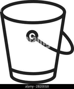 Bucket icon template black color editable. Bucket icon symbol Flat vector illustration for graphic and web design. Stock Vector