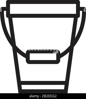 Bucket icon template black color editable. Bucket icon symbol Flat vector illustration for graphic and web design. Stock Vector