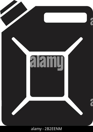 Jerrycan icon template black color editable. Jerrycan icon symbol Flat vector illustration for graphic and web design. Stock Vector