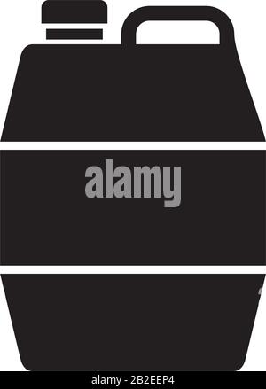Jerrycan icon template black color editable. Jerrycan icon symbol Flat vector illustration for graphic and web design. Stock Vector