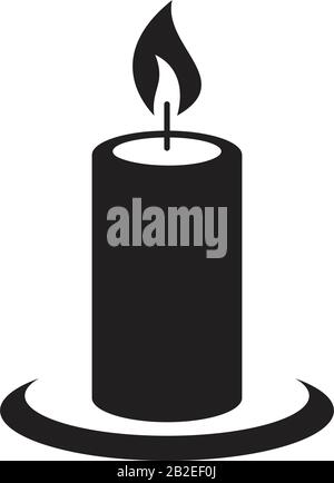 Candle icon template black color editable. Candle icon symbol Flat vector illustration for graphic and web design. Stock Vector