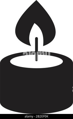 Candle icon template black color editable. Candle icon symbol Flat vector illustration for graphic and web design. Stock Vector