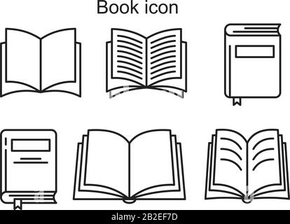 Book icon template black color editable. Book icon symbol Flat vector illustration for graphic and web design. Stock Vector