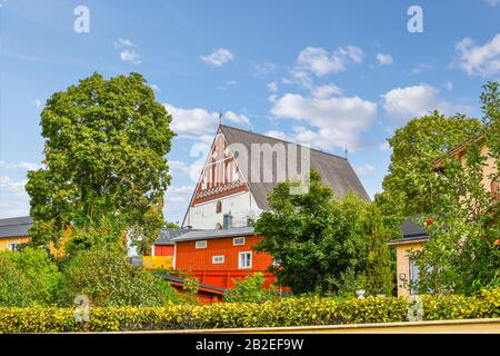 The medieval Lutheran Church in the old town of Porvoo Finland. Stock Photo