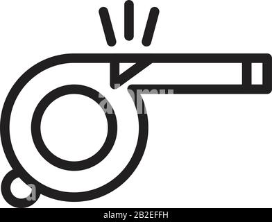 Whistle icon template black color editable. Whistle icon icon symbol Flat vector illustration for graphic and web design. Stock Vector