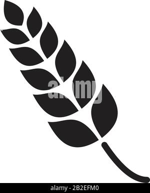 Ear of wheat icon template black color editable. Ear of wheat icon symbol Flat vector illustration for graphic and web design. Stock Vector