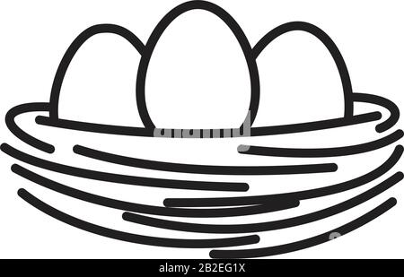 Nest egg icon template black color editable. Nest egg icon symbol Flat vector illustration for graphic and web design. Stock Vector