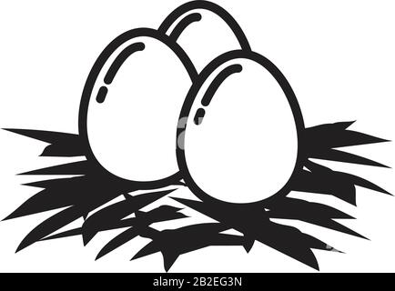 Nest egg icon template black color editable. Nest egg icon symbol Flat vector illustration for graphic and web design. Stock Vector