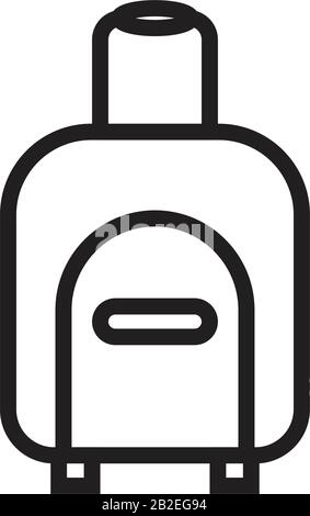 Bag icon template black color editable. Bag icon symbol Flat vector illustration for graphic and web design. Stock Vector