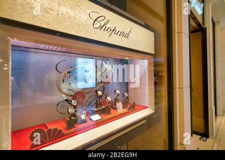 JANUARY 22 2019 watches on display at Chopard store at ifc mall