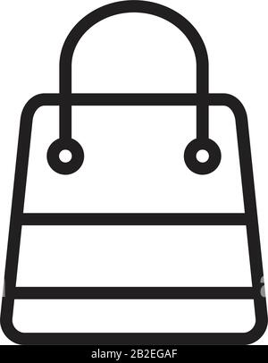 Bag icon template black color editable. Bag icon symbol Flat vector illustration for graphic and web design. Stock Vector