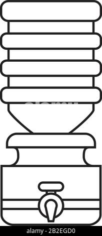 Dispenser icon template black color editable. Dispenser icon symbol Flat vector illustration for graphic and web design. Stock Vector