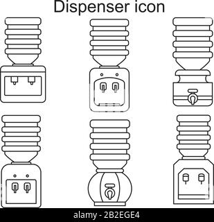 Dispenser icon template black color editable. Dispenser icon symbol Flat vector illustration for graphic and web design. Stock Vector