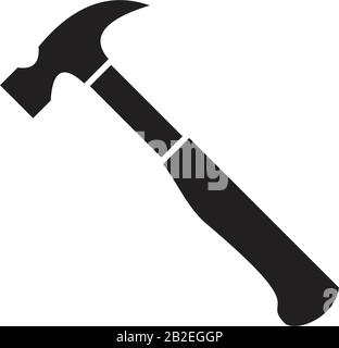 Hammer icon template black color editable. Hammer icon symbol Flat vector illustration for graphic and web design. Stock Vector
