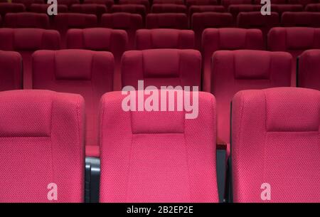 Empty theater auditorium cinema or conference hall Stock Photo