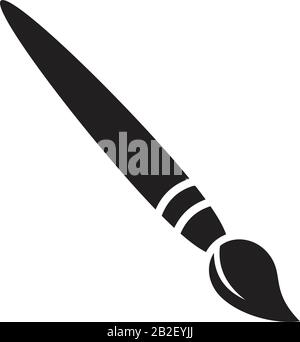 Paint brush icon template black color editable. Paint brush icon symbol Flat vector illustration for graphic and web design. Stock Vector