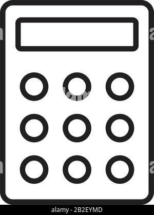 Calculator icon template black color editable. Calculator icon symbol Flat vector illustration for graphic and web design. Stock Vector