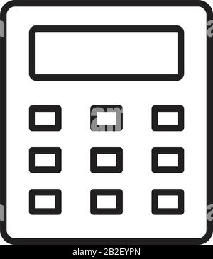 Calculator icon template black color editable. Calculator icon symbol Flat vector illustration for graphic and web design. Stock Vector