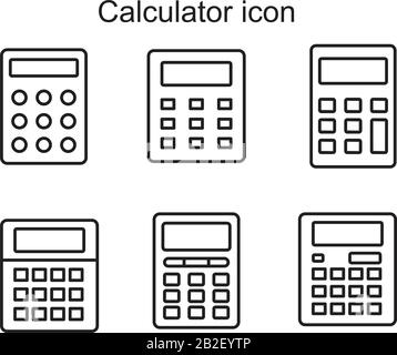 Calculator icon template black color editable. Calculator icon symbol Flat vector illustration for graphic and web design. Stock Vector