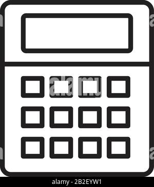 Calculator icon template black color editable. Calculator icon symbol Flat vector illustration for graphic and web design. Stock Vector