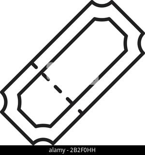 Ticket icon template black color editable.Ticket symbol Flat vector illustration for graphic and web design. Stock Vector