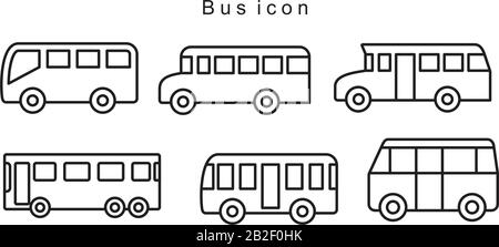 Bus icon template black color editable.Bus icon symbol Flat vector illustration for graphic and web design. Stock Vector