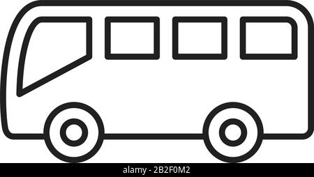 Bus icon template black color editable.Bus icon symbol Flat vector illustration for graphic and web design. Stock Vector