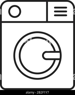 Washing machine icon template black color editable. Washing machine icon symbol Flat vector illustration for graphic and web design. Stock Vector