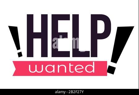 Help wanted sign isolated icon, hiring personnel Stock Vector