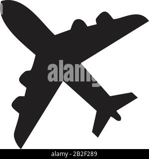 Plane icon template black color editable. Plane icon symbol Flat vector illustration for graphic and web design. Stock Vector