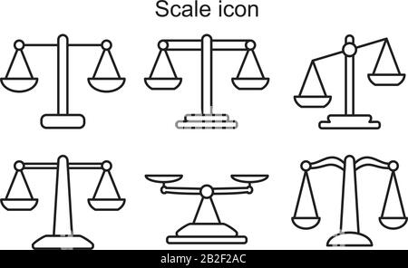 scale icon template black color editable. scale icon symbol Flat vector illustration for graphic and web design. Stock Vector