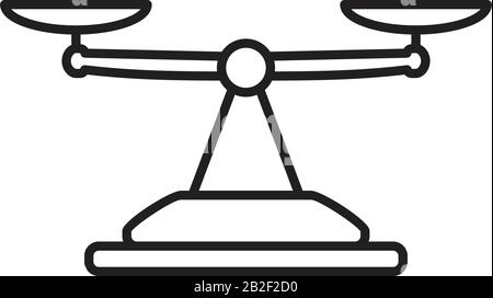 scale icon template black color editable. scale icon symbol Flat vector illustration for graphic and web design. Stock Vector