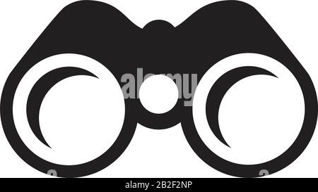 Binoculars icon template black color editable. Binoculars icon icon symbol Flat vector illustration for graphic and web design. Stock Vector