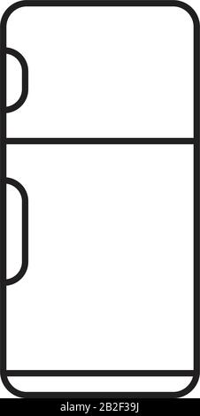 Refrigerator icon template black color editable. Refrigerator icon symbol Flat vector illustration for graphic and web design. Stock Vector