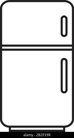 Refrigerator icon template black color editable. Refrigerator icon symbol Flat vector illustration for graphic and web design. Stock Vector