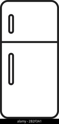Refrigerator icon template black color editable. Refrigerator icon symbol Flat vector illustration for graphic and web design. Stock Vector