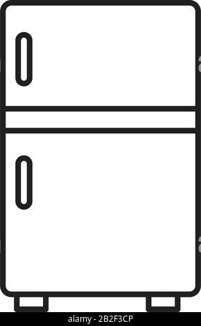 Refrigerator icon template black color editable. Refrigerator icon symbol Flat vector illustration for graphic and web design. Stock Vector