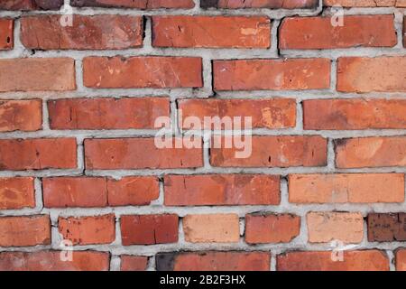 Retro brick wall old texture, great design for any purposes. Gray grunge texture. Stock Photo