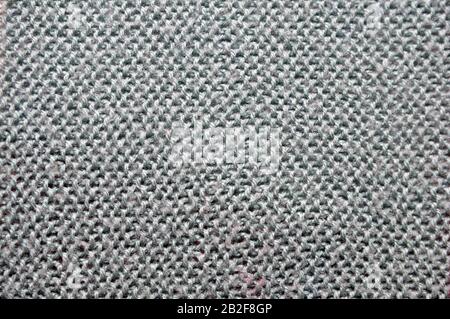 Fiber texture of woolen fabric. Grey. Background texture Stock Photo