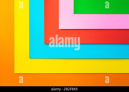 Top view different color of hard paper for design Stock Photo