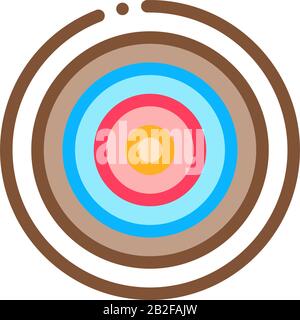 Target Archery Equipment Icon Thin Line Vector Stock Vector