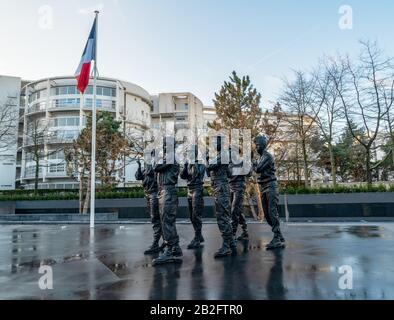 Monument to death in french military external operations - Paris Stock Photo