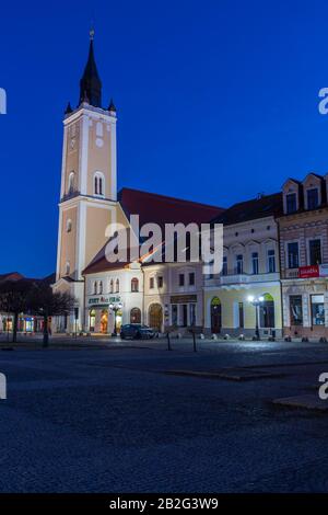 Rimavska Sobota, Slovakia - March 3, 2019: Calvinist church in the town of Rimavska Sobota, Slovakia. Stock Photo