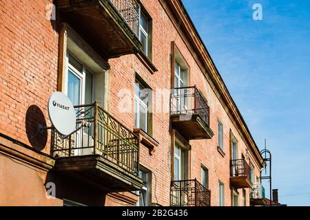 Old soviet apartments in Vilnius Stock Photo