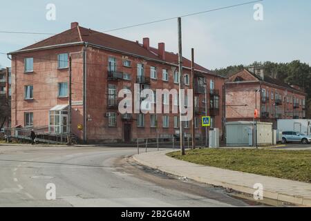 Apartments building in Vilkpede in Vilnius Stock Photo