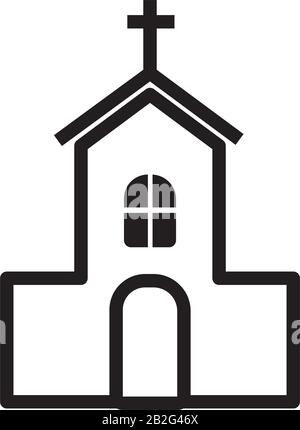 church temple line style icon Stock Vector